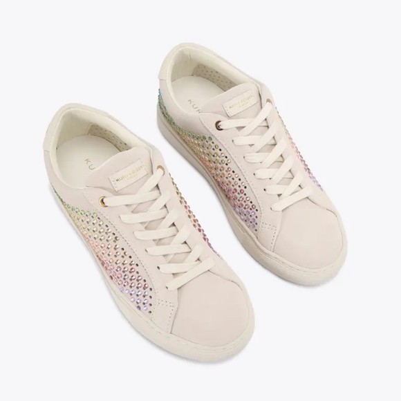Kurt Geiger Lane Multicolor Crystal Cream Sneakers Shoes - Picture 5 of 7